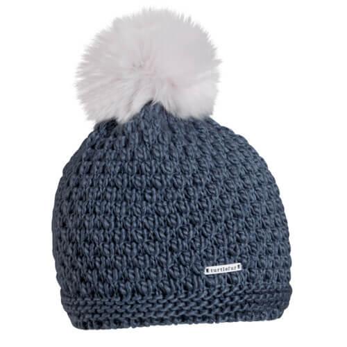 Turtle Fur Women&#39;s Snowfall Sherpasoft Interior Lined Faux Fur Pom Knit Beanie - Work World - Workwear, Work Boots, Safety Gear