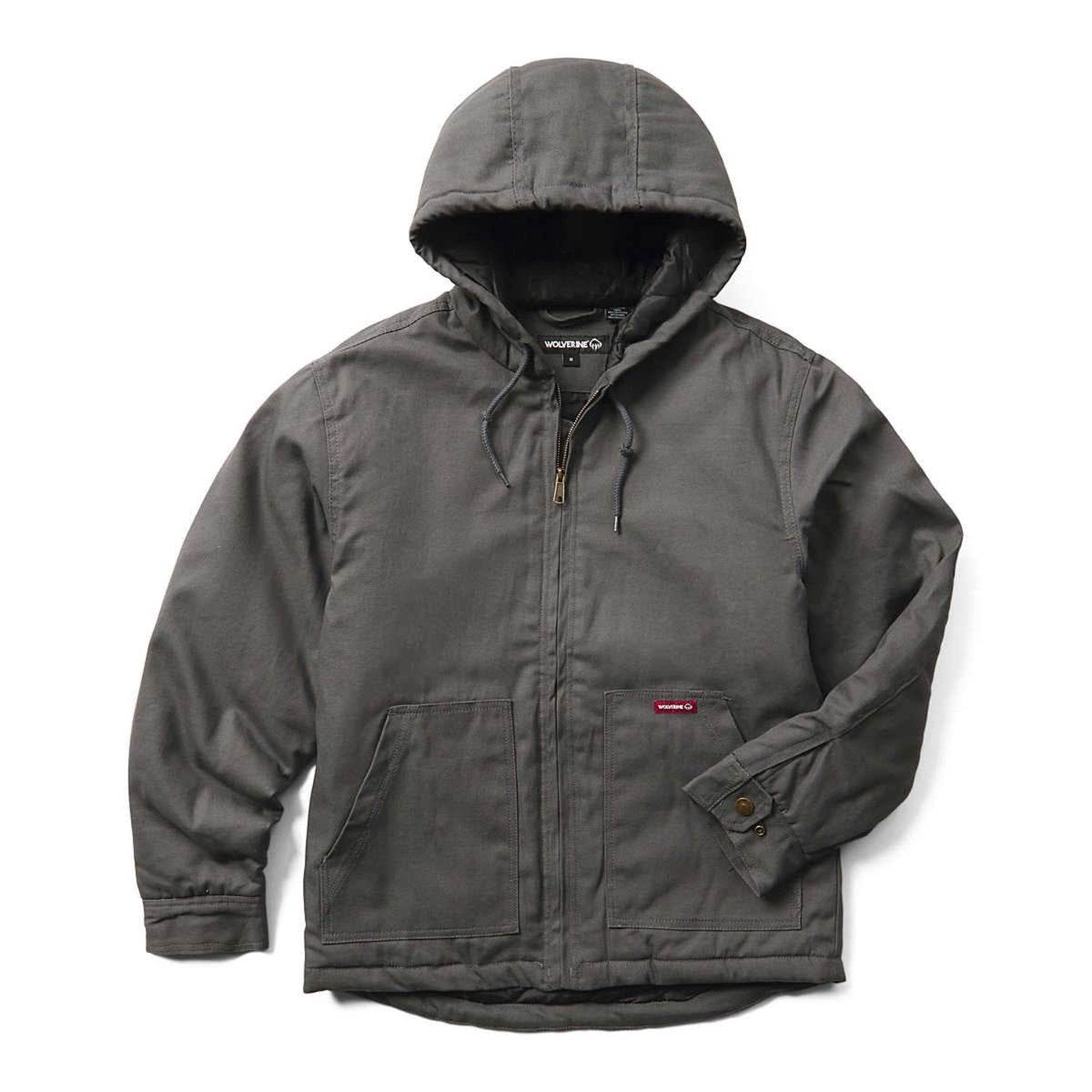 Wolverine Men's Grayson Insulated Canvas Hooded Jacket Jackets & Coats Wolverine Granite 2XL