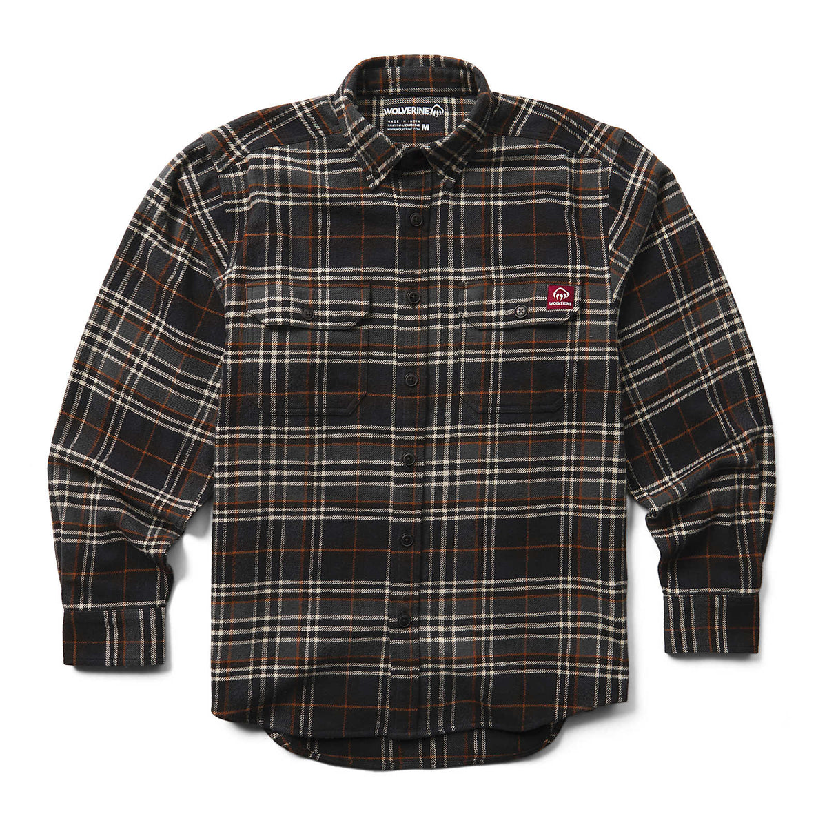 Wolverine Men&#39;s Glacier Heavyweight Long Sleeve Flannel Shirt - Work World - Workwear, Work Boots, Safety Gear