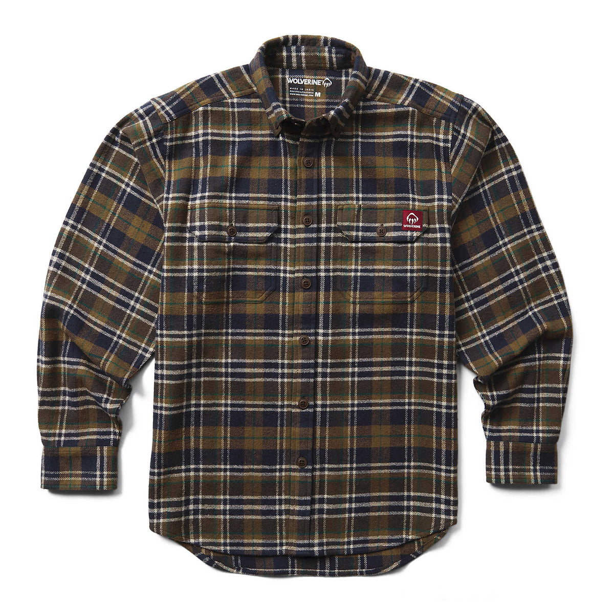 Wolverine Men&#39;s Glacier Heavyweight Long Sleeve Flannel Shirt - Work World - Workwear, Work Boots, Safety Gear