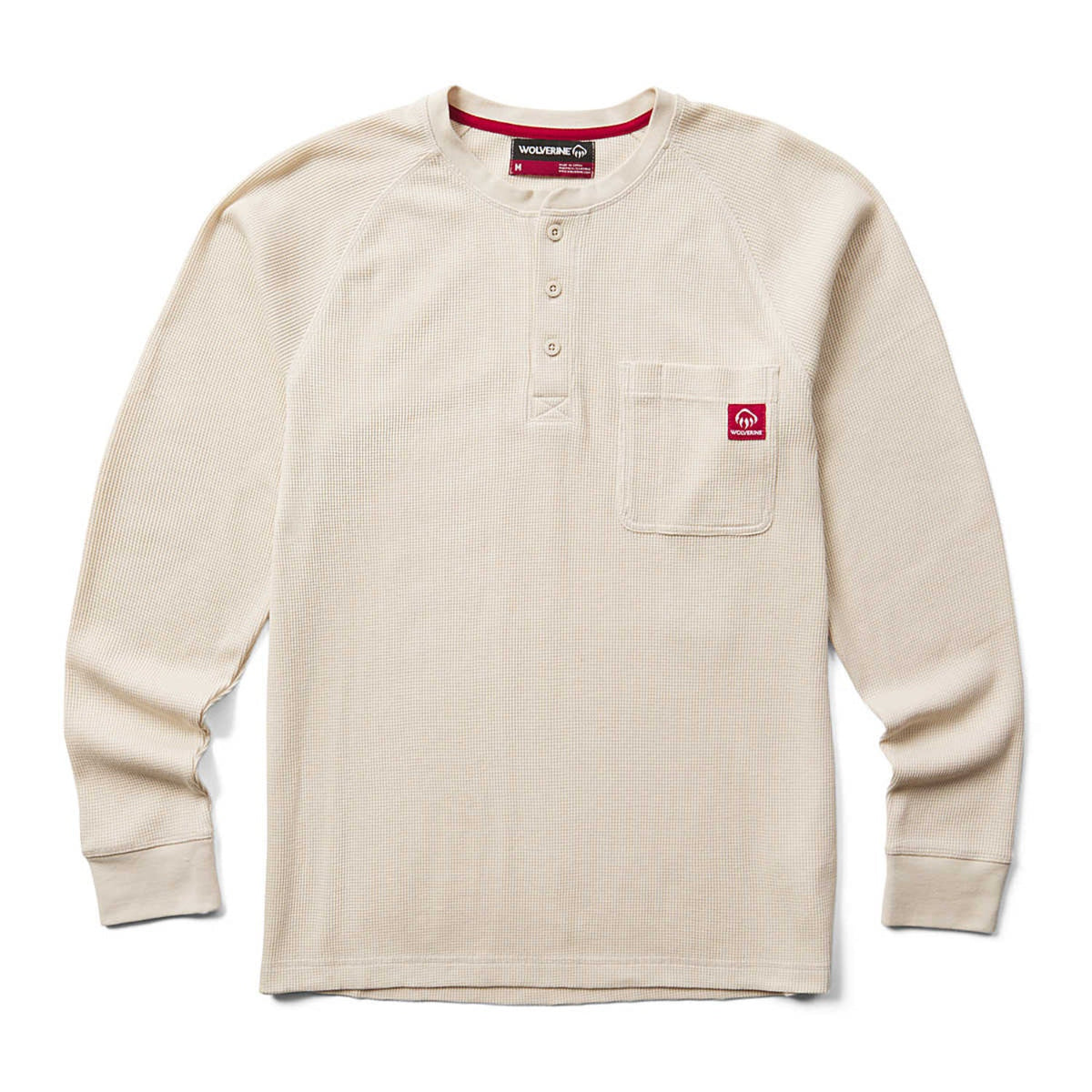 Wolverine Men's Walden II Thermal Pocket Long Sleeve Henley Long Sleeve T-Shirts Wolverine Stone 2XL Reg