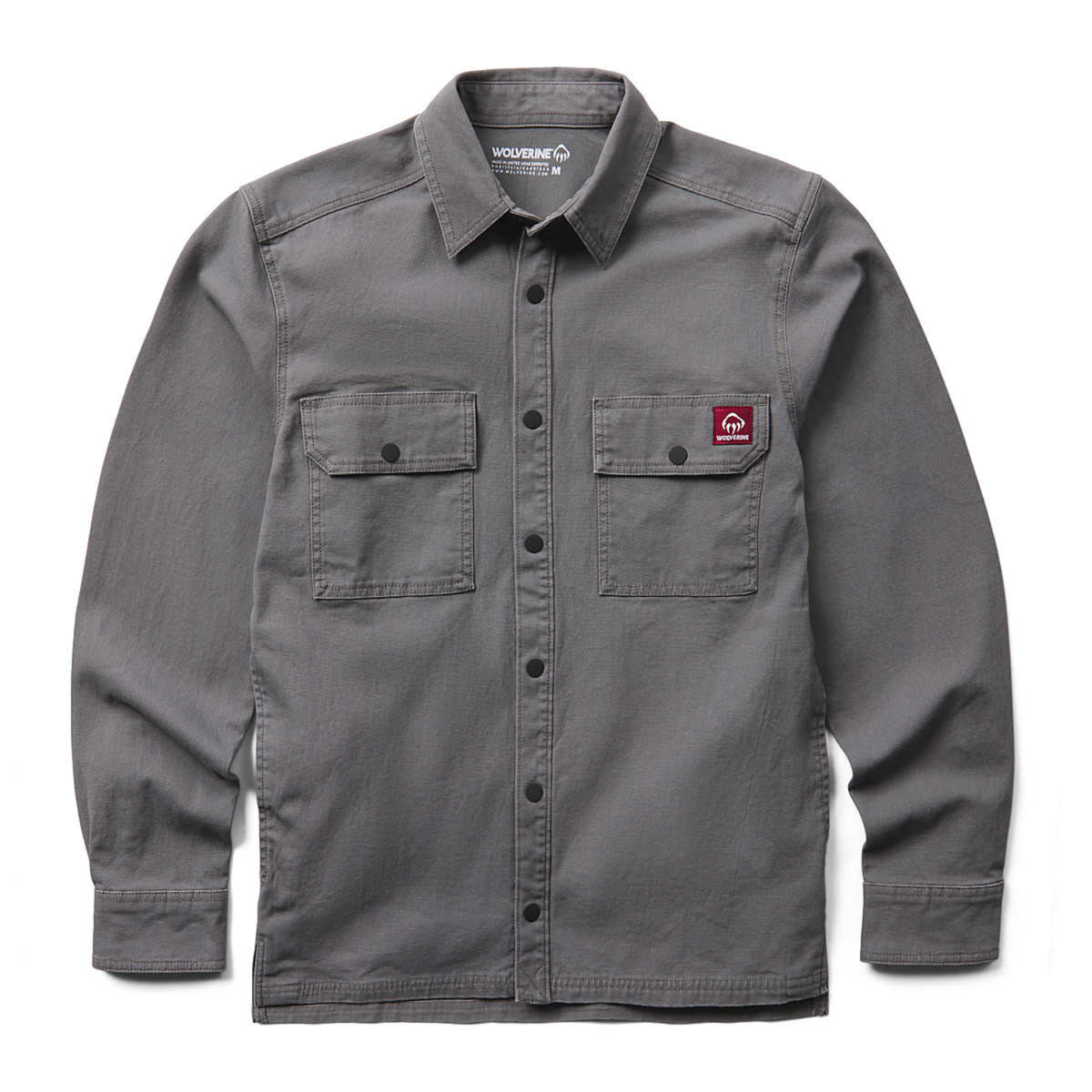 Wolverine Men&#39;s Steelhead Stretch Canvas Snap-Up Shirt Jac - Work World - Workwear, Work Boots, Safety Gear