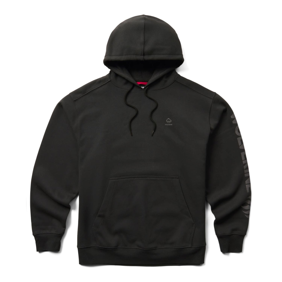 Wolverine Men's Midweight Logo Graphic Sleeve Hoodie Sweatshirts & Hoodies Wolverine Black 2XL Reg