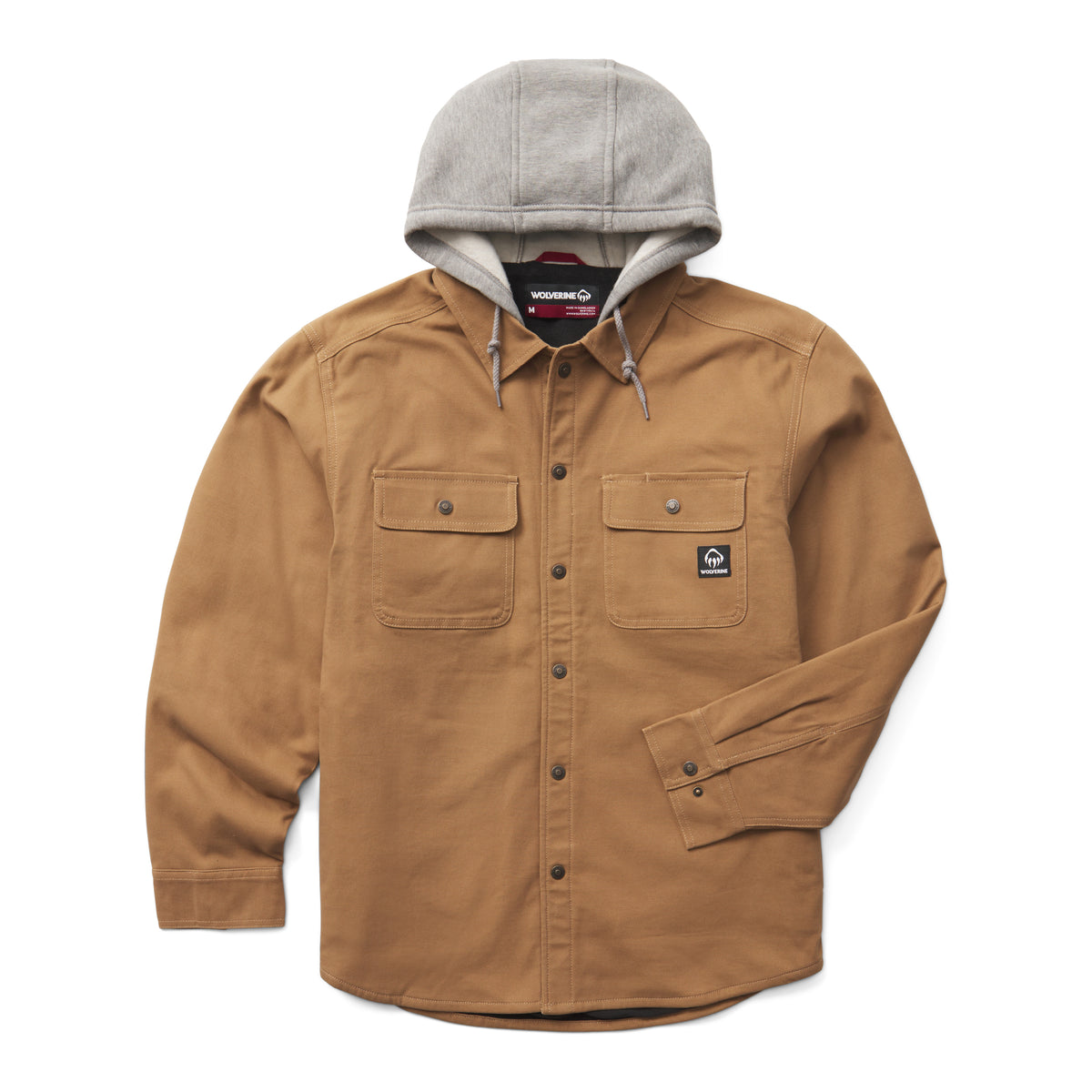 Wolverine Men's Overman II Canvas Snap Hooded Shirt Jac