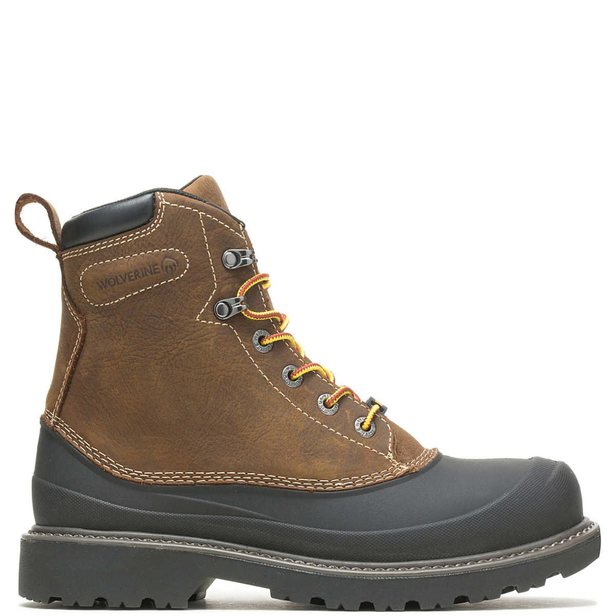 Wolverine Men's Floorhand Swamp 6" Waterproof Steel Toe Boot Work Boots Wolverine Dark Brown 10 M