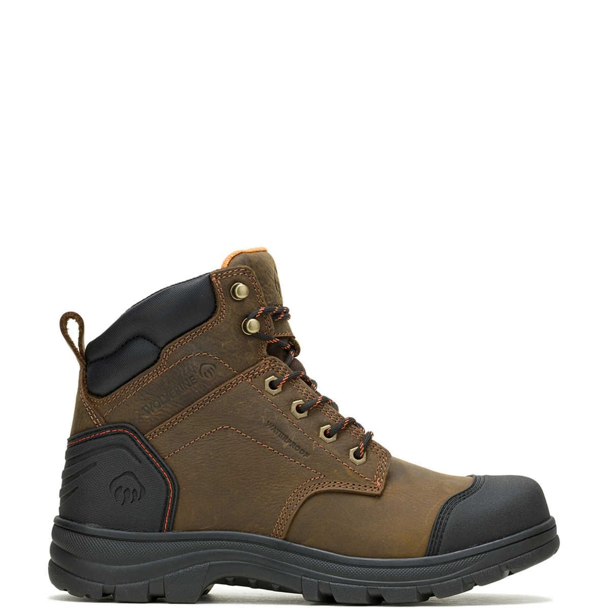Wolverine Men's Carlsbad 6" Waterproof TPU Toe Cap Work Boot Work Boots Wolverine Brown 10 M