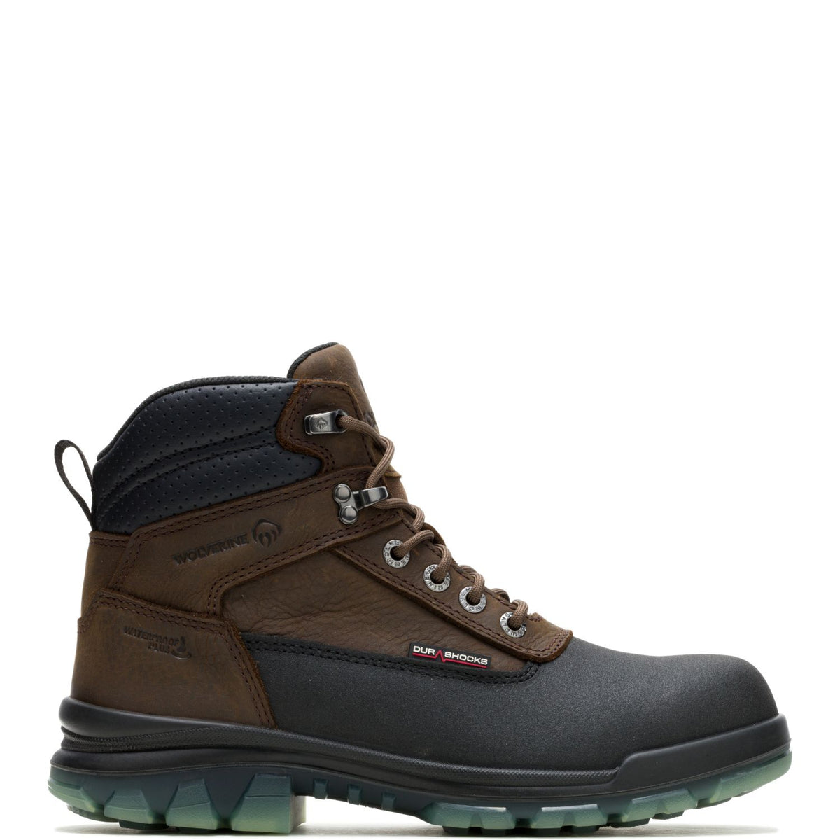 Wolverine Men's DuraShocks® SR Icon Derrick 6" Waterproof Comp Toe Work Boot Work Boots Wolverine Dark Coffee 10 M