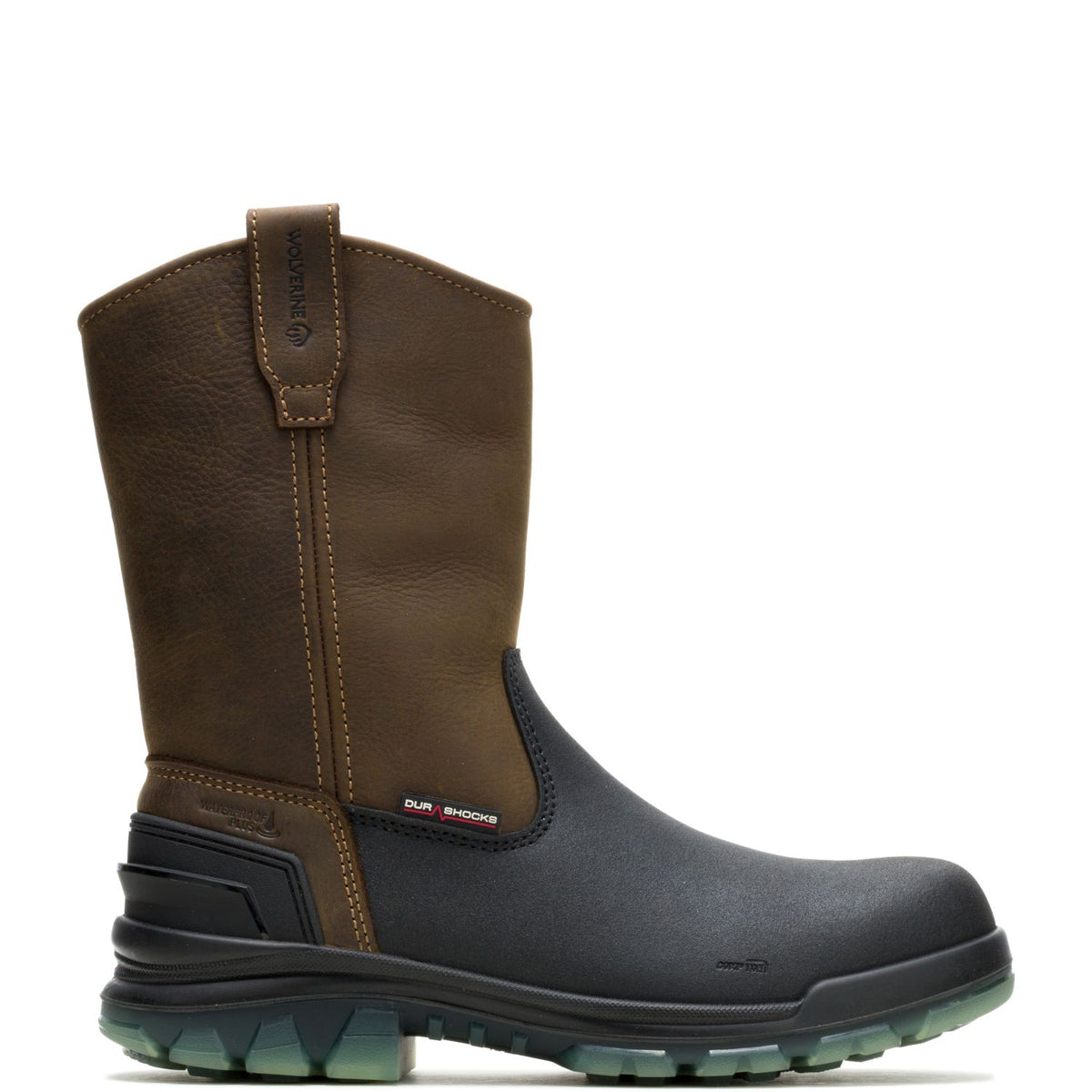 Wolverine Men's DuraShocks® SR Icon Derrick 10" Waterproof Comp Toe Wellington Boot Work Boots Wolverine Dark Coffee 10 M