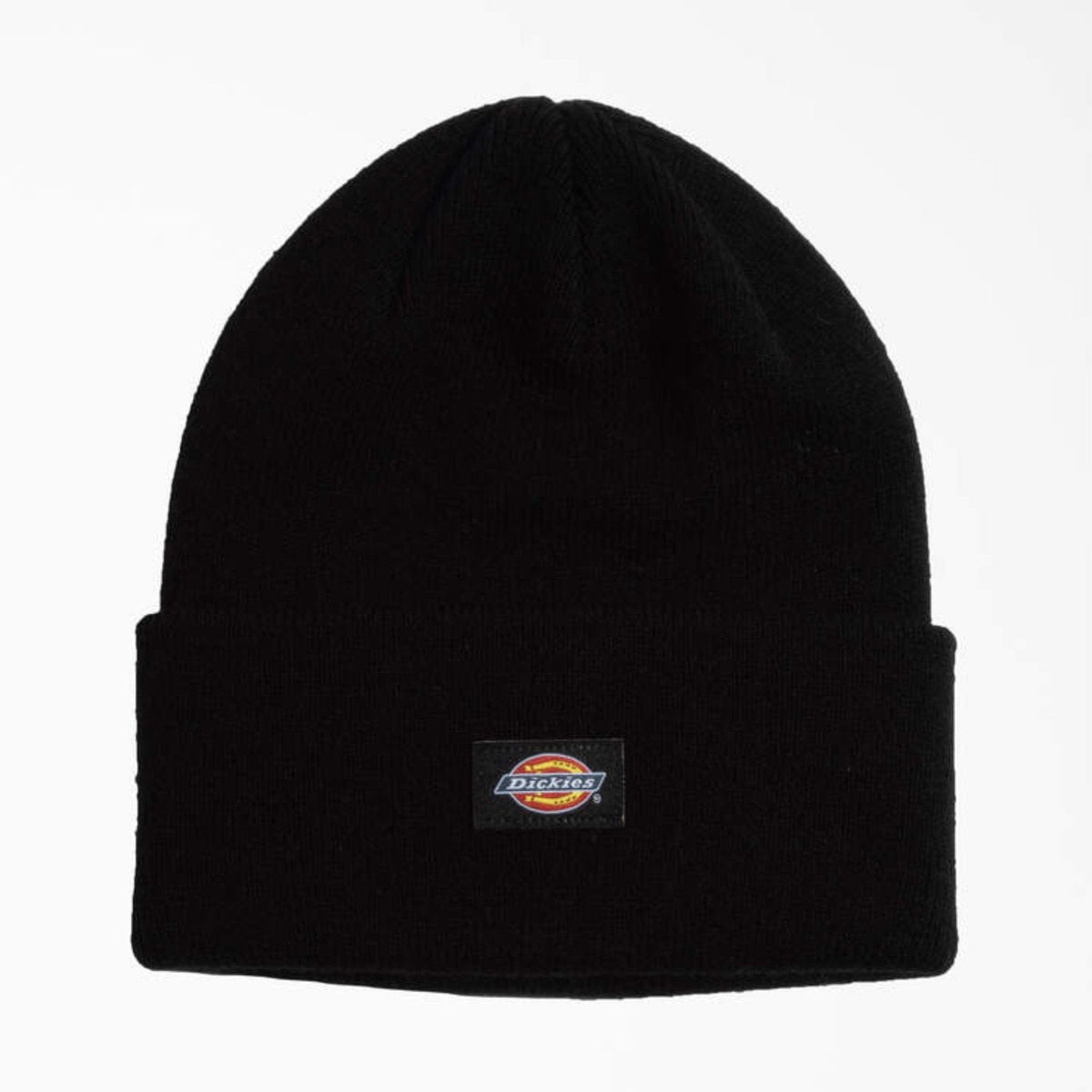 Dickies Logo Patch Tall Cuffed Acrylic Beanie Hats & Caps Dickies Black OS