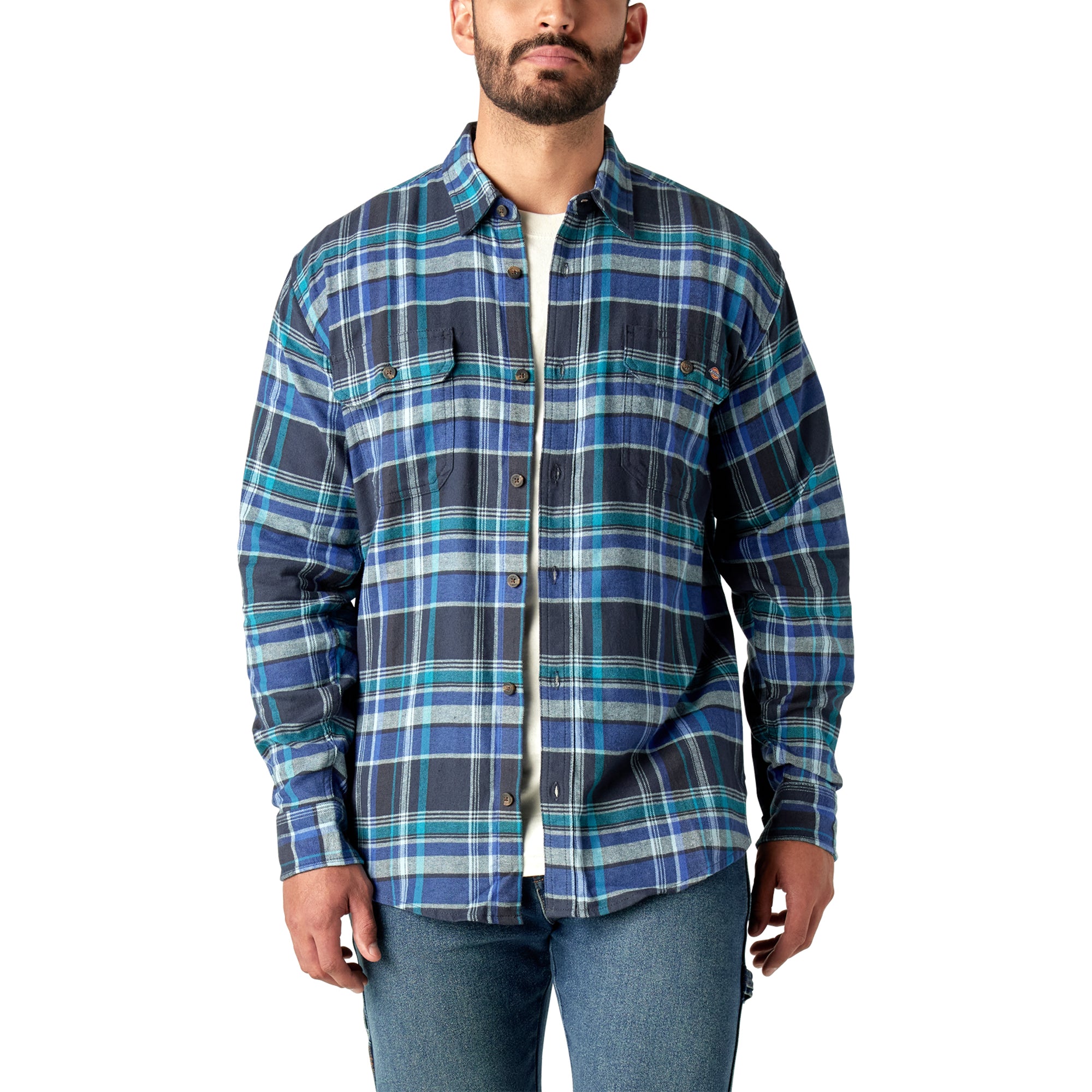 Dickies Men's Flex Long Sleeve Flannel Shirt - Work World - Workwear, Work Boots, Safety Gear