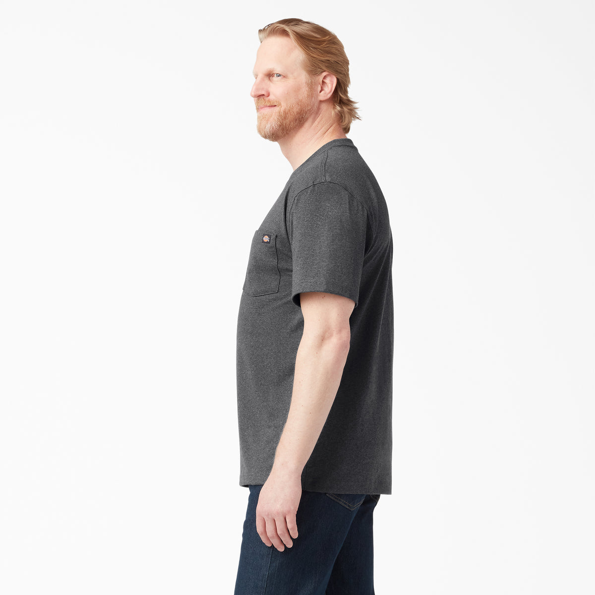 Dickies Men&#39;s Heavyweight Heathered Short Sleeve Pocket T-Shirt - Work World - Workwear, Work Boots, Safety Gear