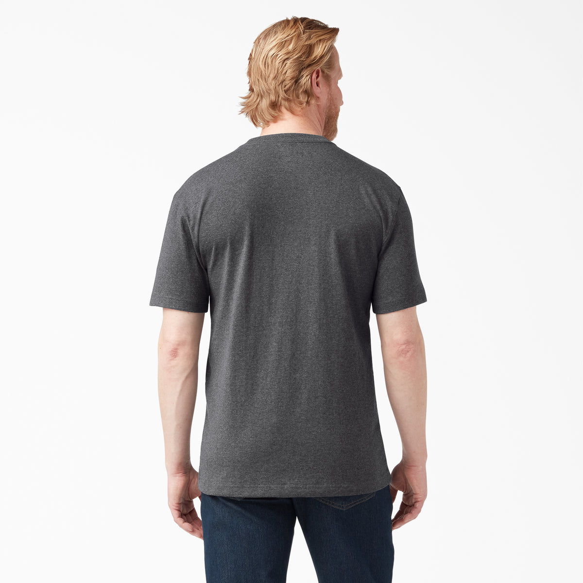 Dickies Men&#39;s Heavyweight Heathered Short Sleeve Pocket T-Shirt - Work World - Workwear, Work Boots, Safety Gear