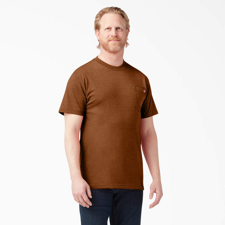 Dickies Men's Heavyweight Heathered Short Sleeve Pocket T-Shirt T-Shirts Dickies Copper Single Dye Heather 2XL Reg