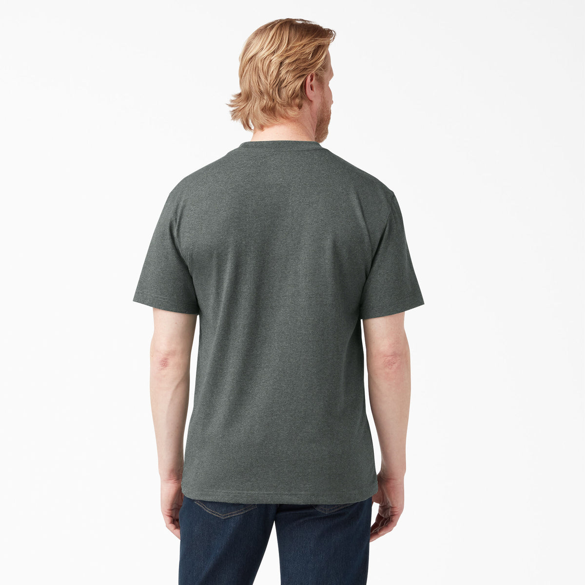 Dickies Men&#39;s Heavyweight Heathered Short Sleeve Pocket T-Shirt - Work World - Workwear, Work Boots, Safety Gear