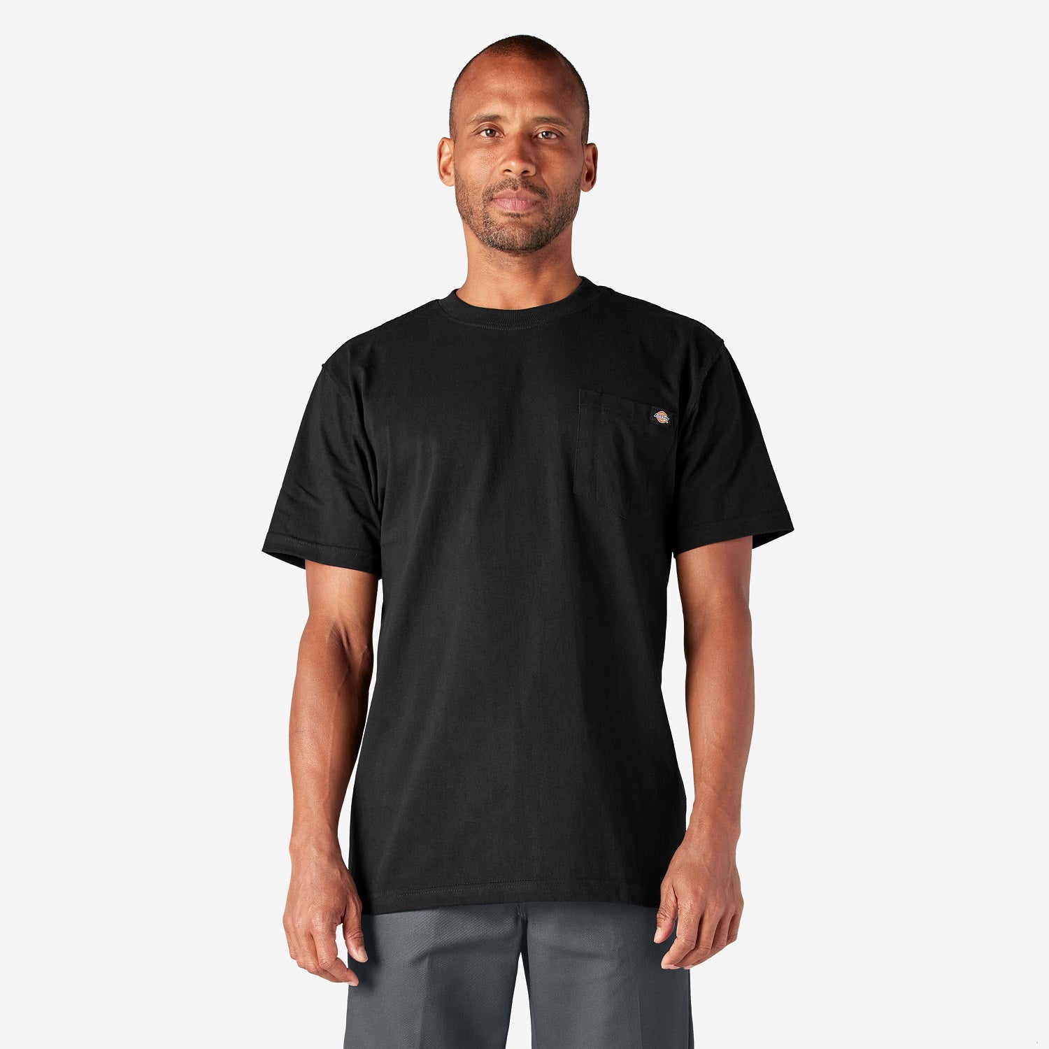 Dickies Men's Heavyweight Short Sleeve Pocket T-Shirt_Black - Work World - Workwear, Work Boots, Safety Gear