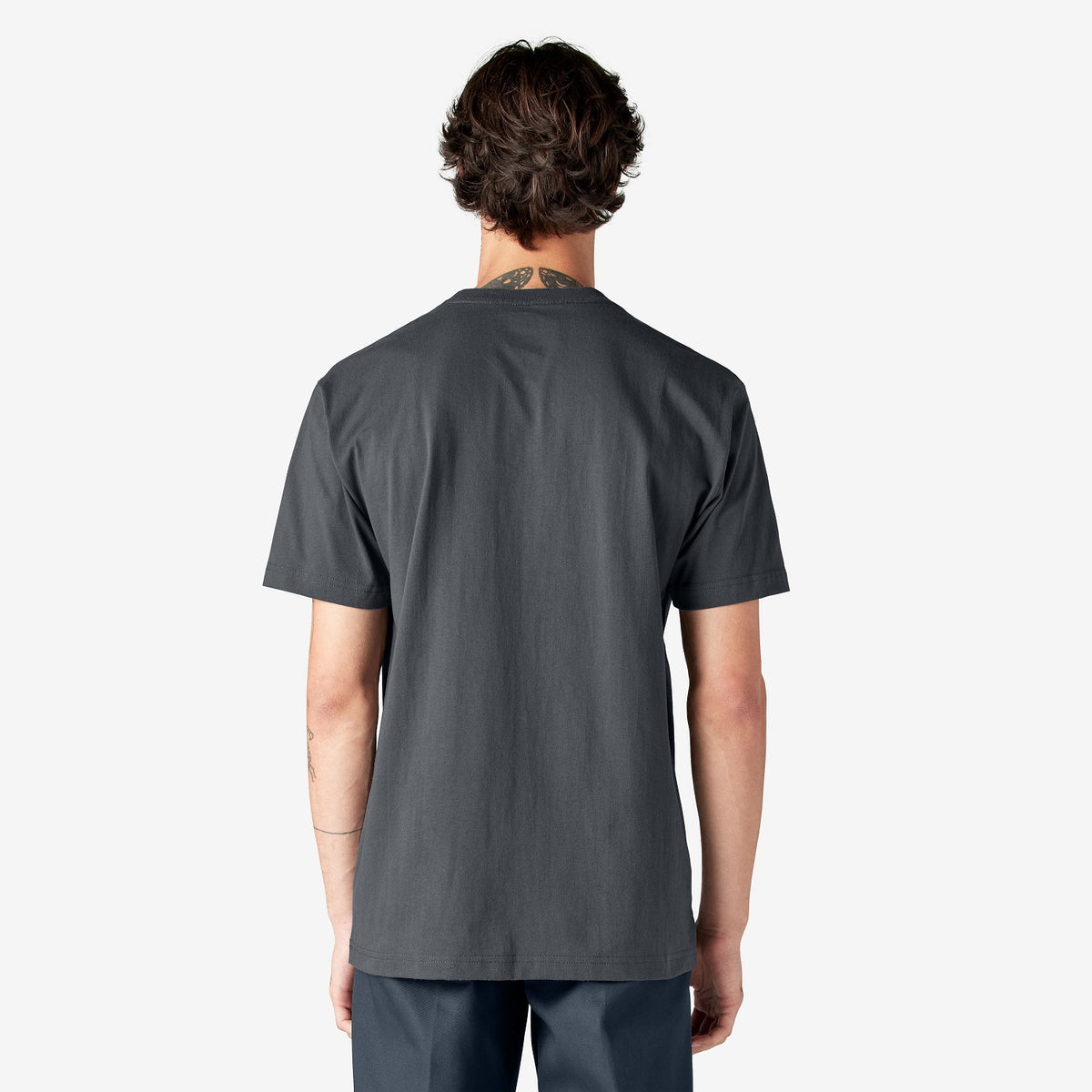 Dickies Men&#39;s Heavyweight Short Sleeve Pocket T-Shirt_Charcoal - Work World - Workwear, Work Boots, Safety Gear