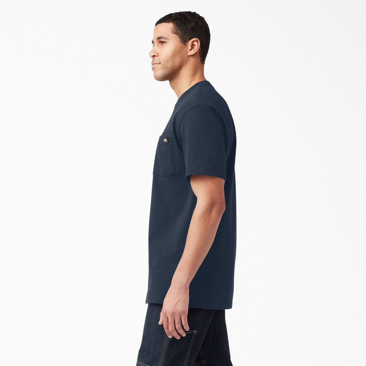 Dickies Men&#39;s Heavyweight Short Sleeve Pocket T-Shirt_Dark Navy - Work World - Workwear, Work Boots, Safety Gear