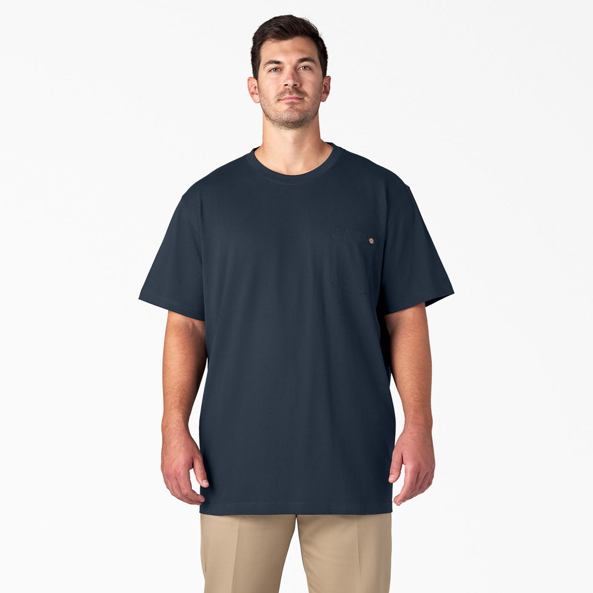 Dickies Men&#39;s Heavyweight Short Sleeve Pocket T-Shirt_Dark Navy - Work World - Workwear, Work Boots, Safety Gear