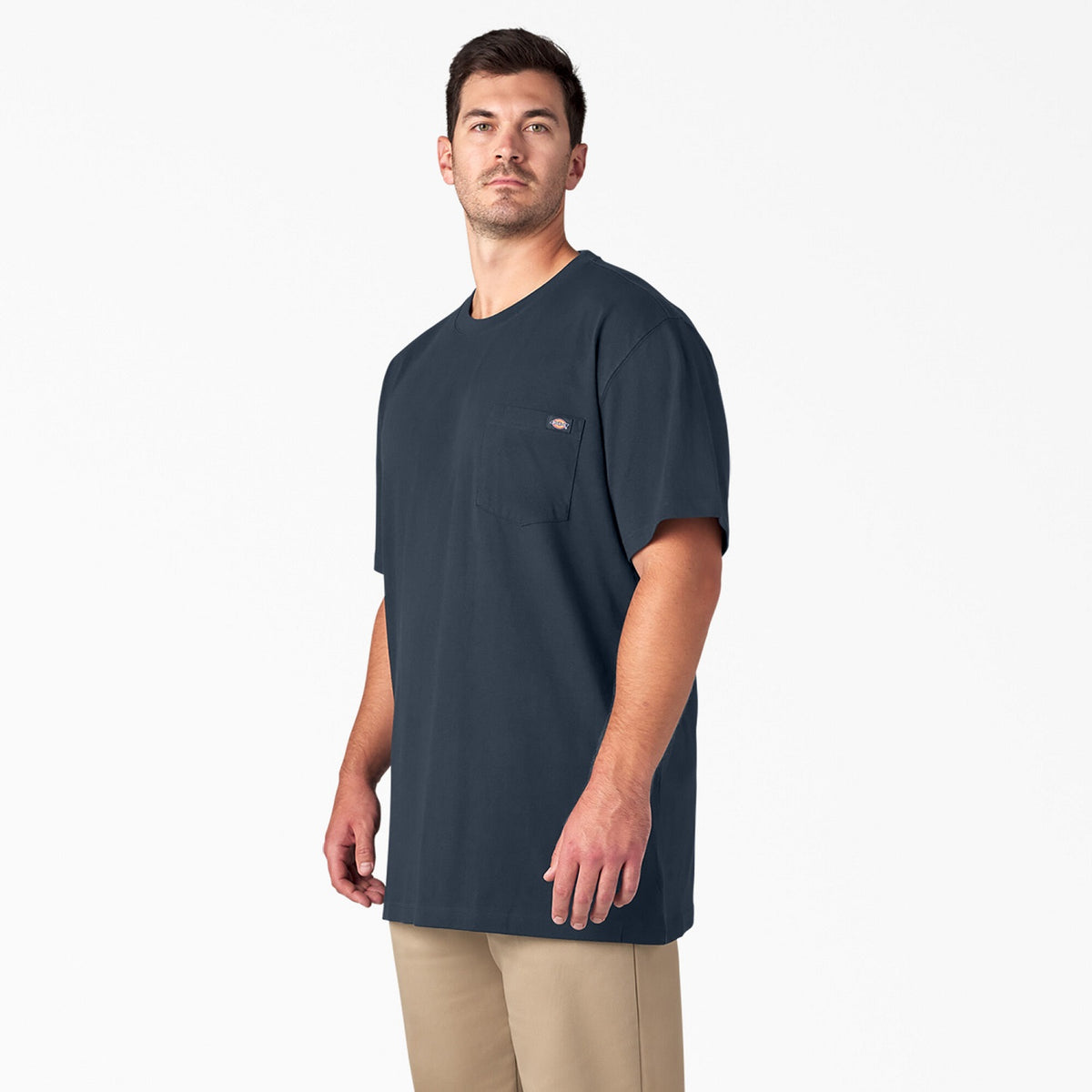 Dickies Men&#39;s Heavyweight Short Sleeve Pocket T-Shirt_Dark Navy - Work World - Workwear, Work Boots, Safety Gear