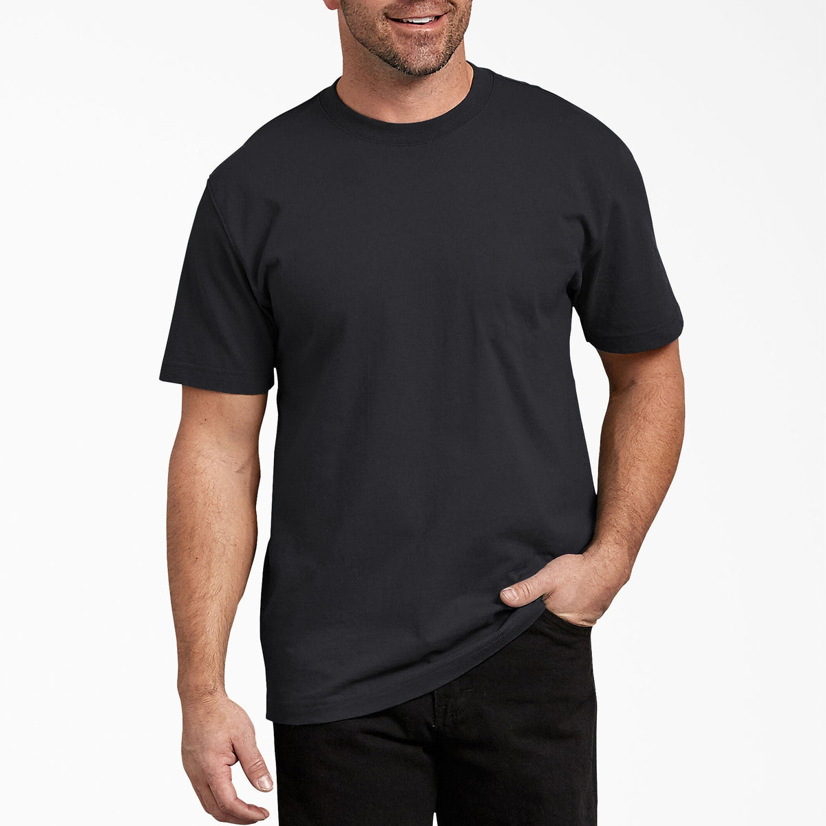 Dickies Men's Heavyweight Jersey Knit Short Sleeve T-Shirt T-Shirts Dickies Black 2XL Reg