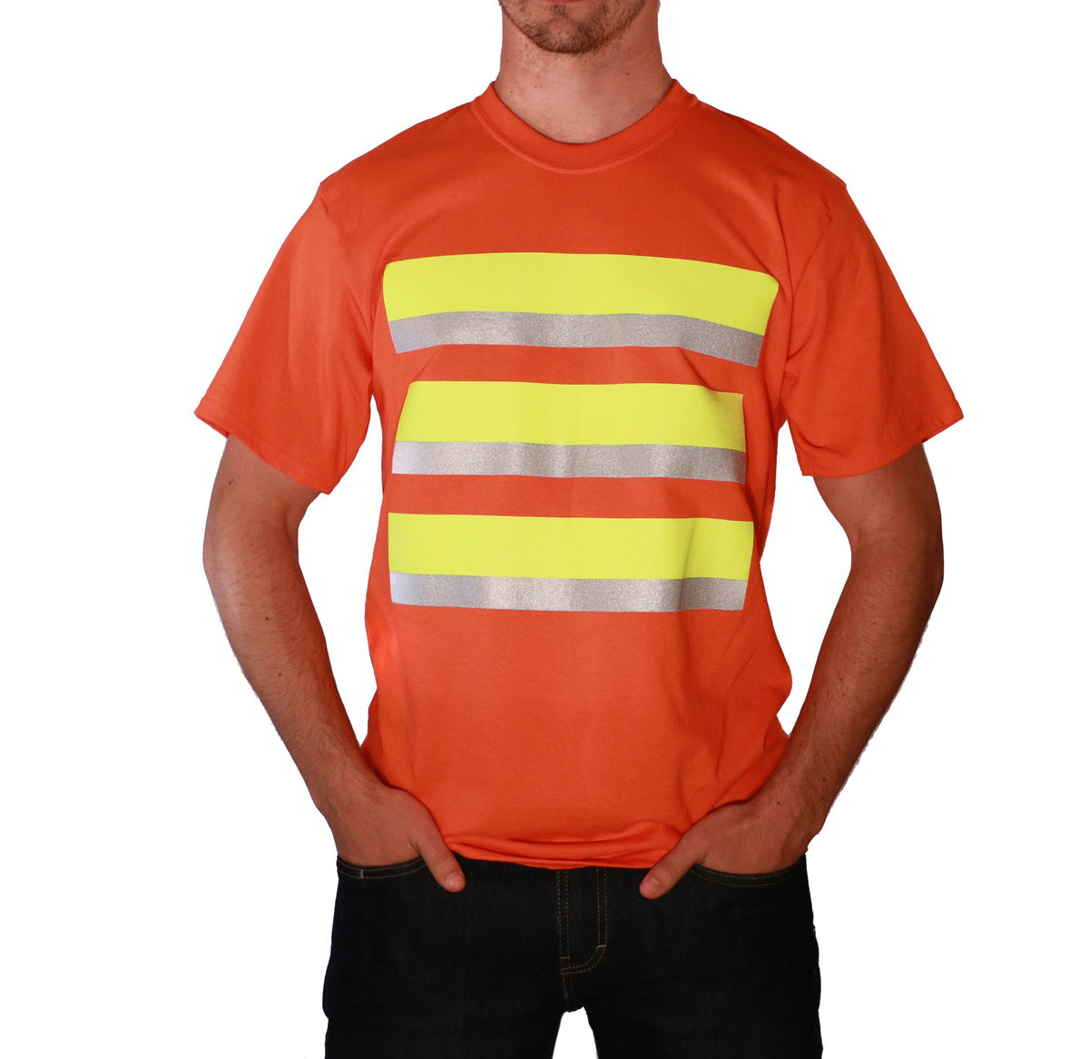 Whistle Workwear Safety Short Sleeve T-Shirt_Orange T-Shirts Whistle Workwear Orange 2XL Reg
