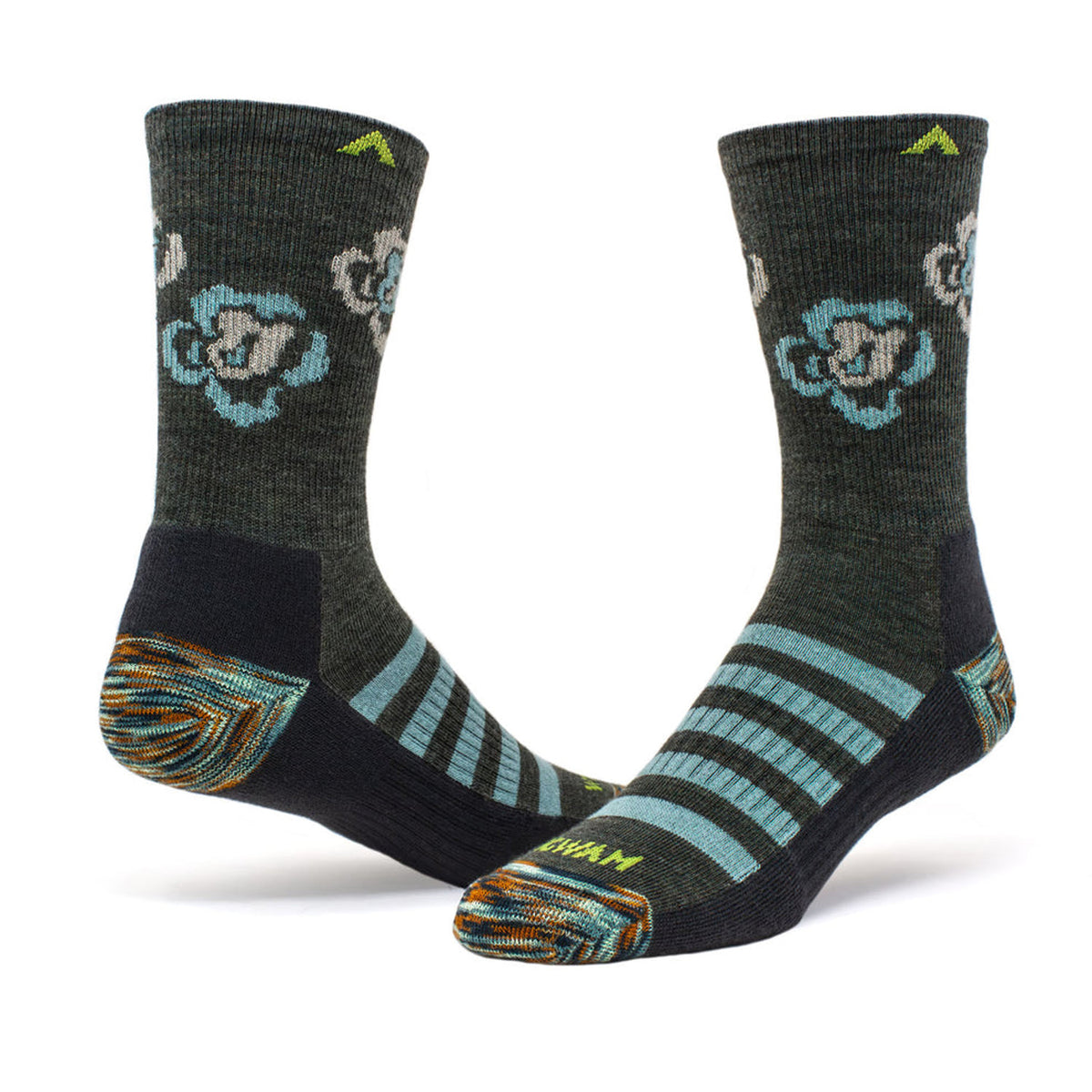 Wigwam Rose Valley Mid-Crew Lightweight Sock Socks Wigwam Olive Green Heather M