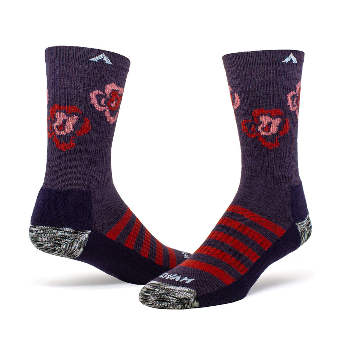 Wigwam Rose Valley Mid-Crew Lightweight Sock Socks Wigwam Purple Velvet L