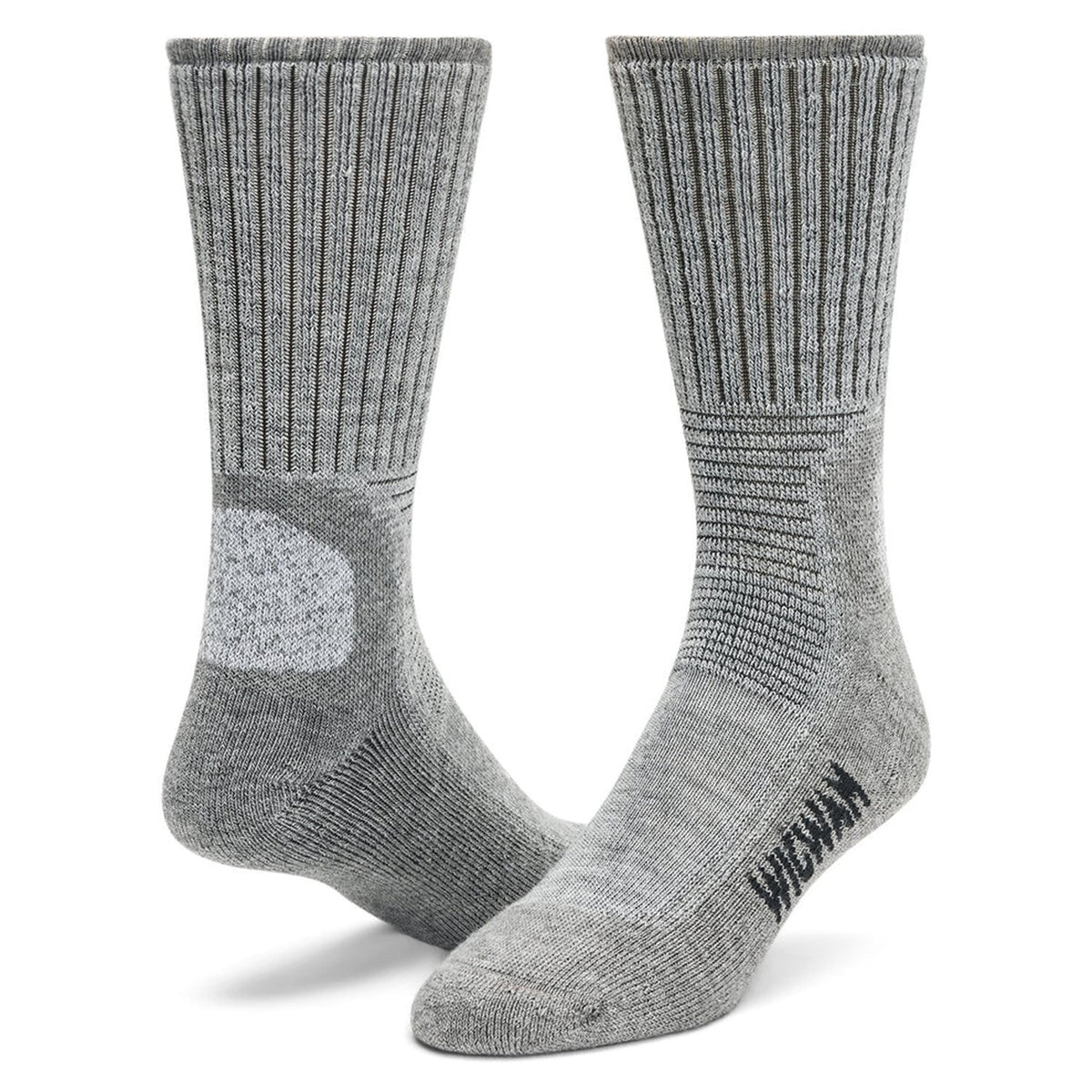 Wigwam Hiking Outdoor Midweight Crew Socks Wigwam Light Grey Heather L