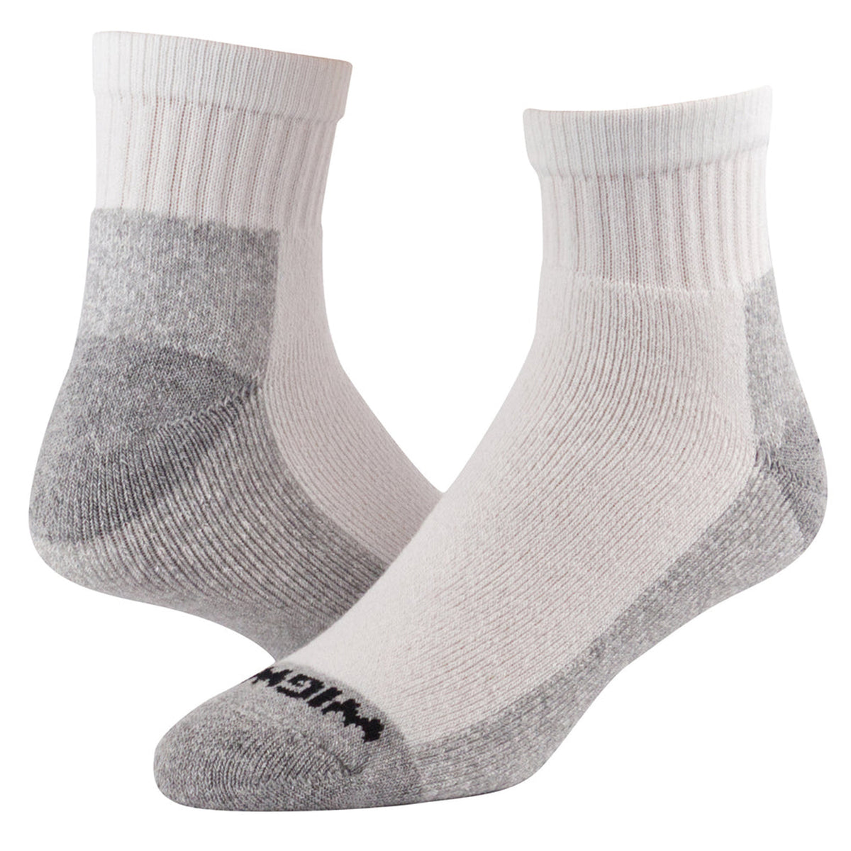 Wigwam At Work Quarter 3-Pack Cotton Socks Socks Wigwam White Sweatshirt Grey Light L