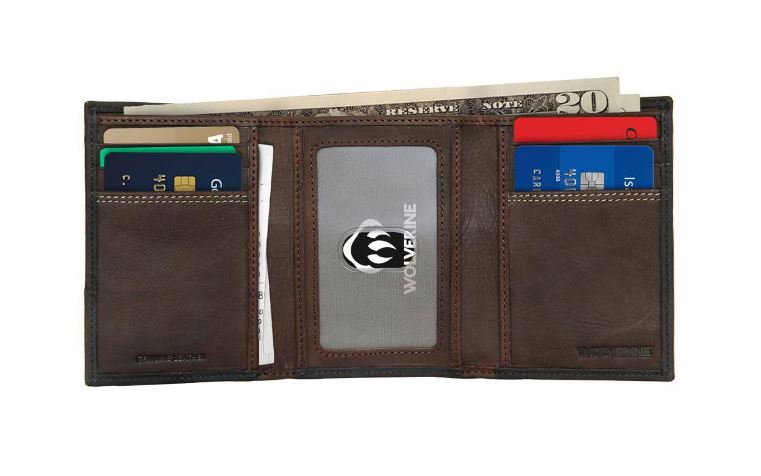 Wolverine I-90 DuraShocks® Trifold RFID Leather Wallet Wallets Wolverine
