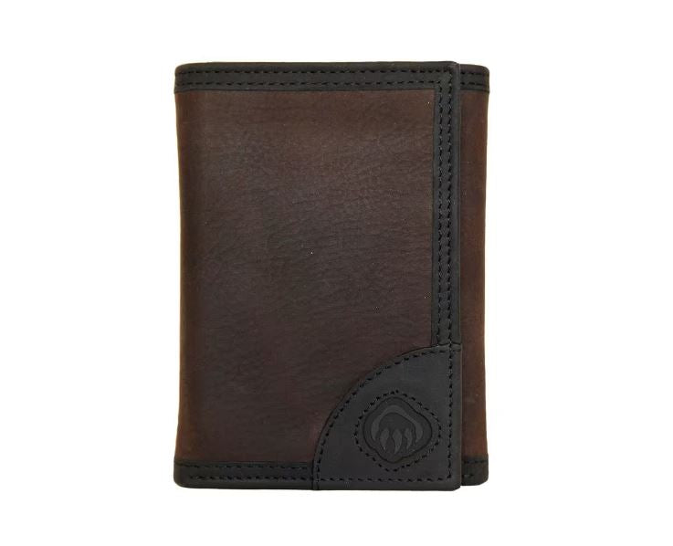 Wolverine I-90 DuraShocks® Trifold RFID Leather Wallet Wallets Wolverine Black/Brown OS