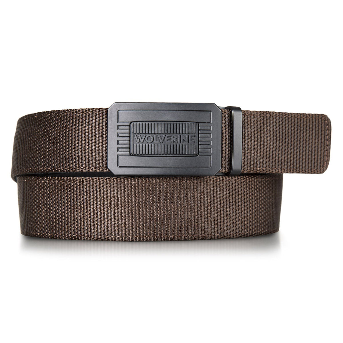 Wolverine Men's Ratchet Engraved Logo Buckle 1.5" Belt Belts & Suspenders Wolverine Coffee 2XL