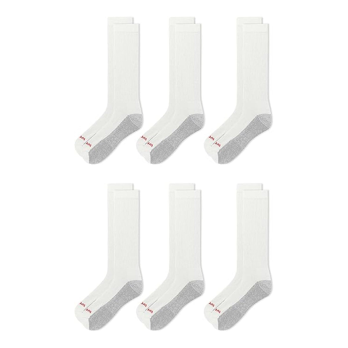 Wolverine Men's Cotton Comfort Steel Toe Crew Sock (6 Pack) Socks Wolverine