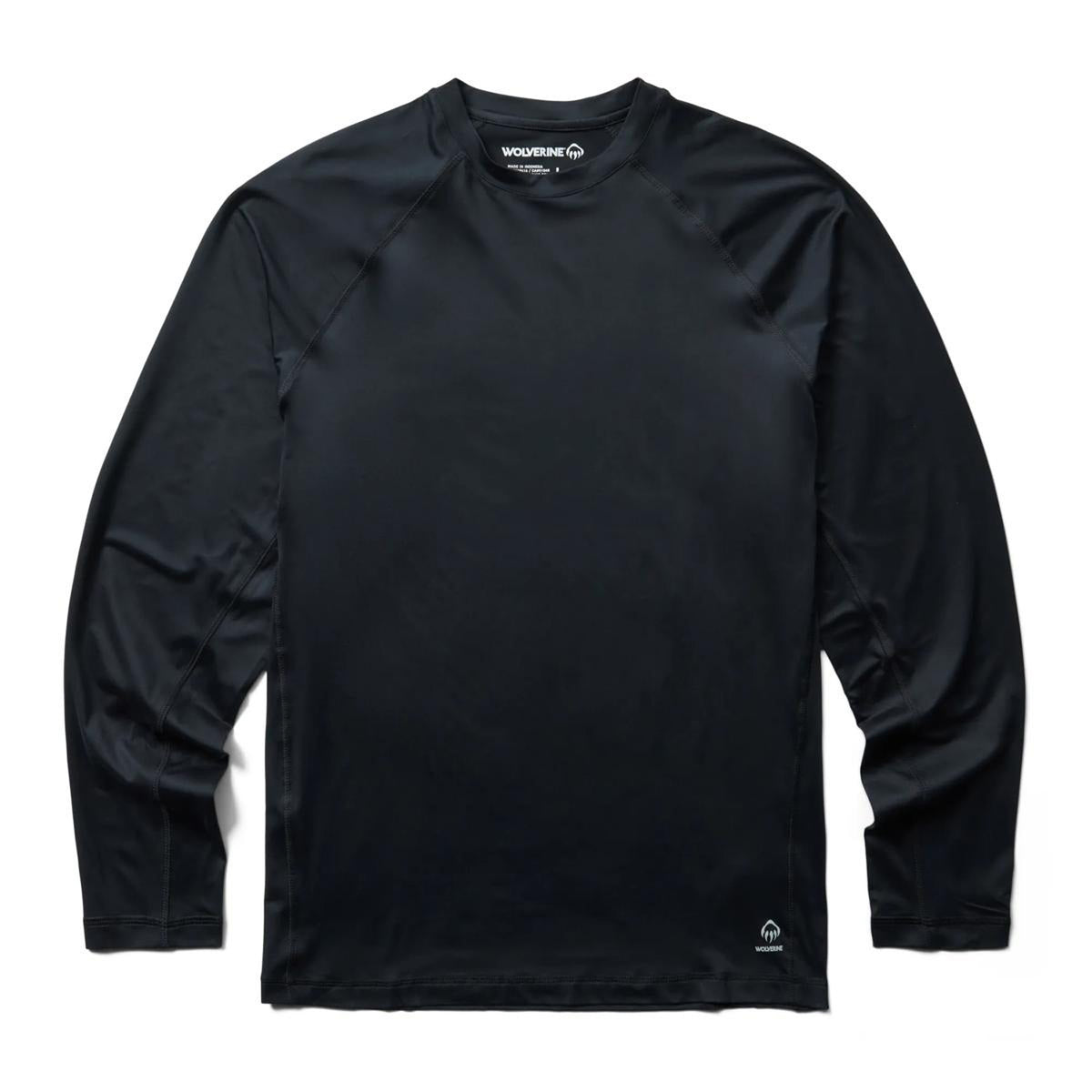 Wolverine Men's Sun-Stop Eco Long Sleeve Shirt Long Sleeve T-Shirts Wolverine Black 2XL Reg
