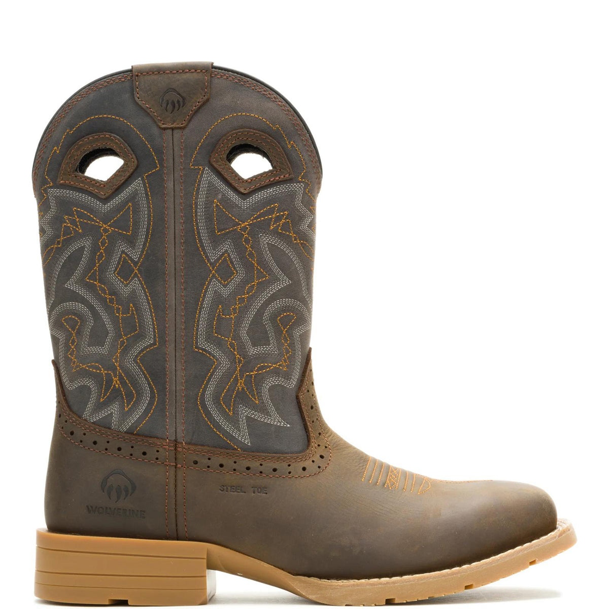 Wolverine Men's Wheatland Pull-On Steel-Toe Work Wellington Work Boots Wolverine Titanium 10 M