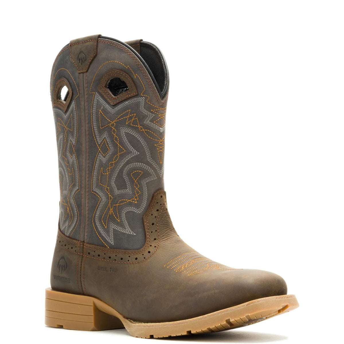 Wolverine Men's Wheatland Pull-On Steel-Toe Work Wellington Work Boots Wolverine