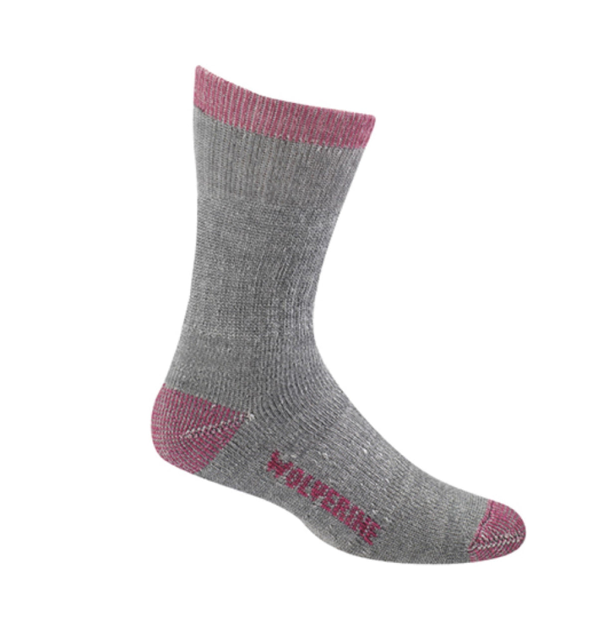 Wolverine Women's 2-Pack Wool Socks Socks Wolverine Grey/Pink M