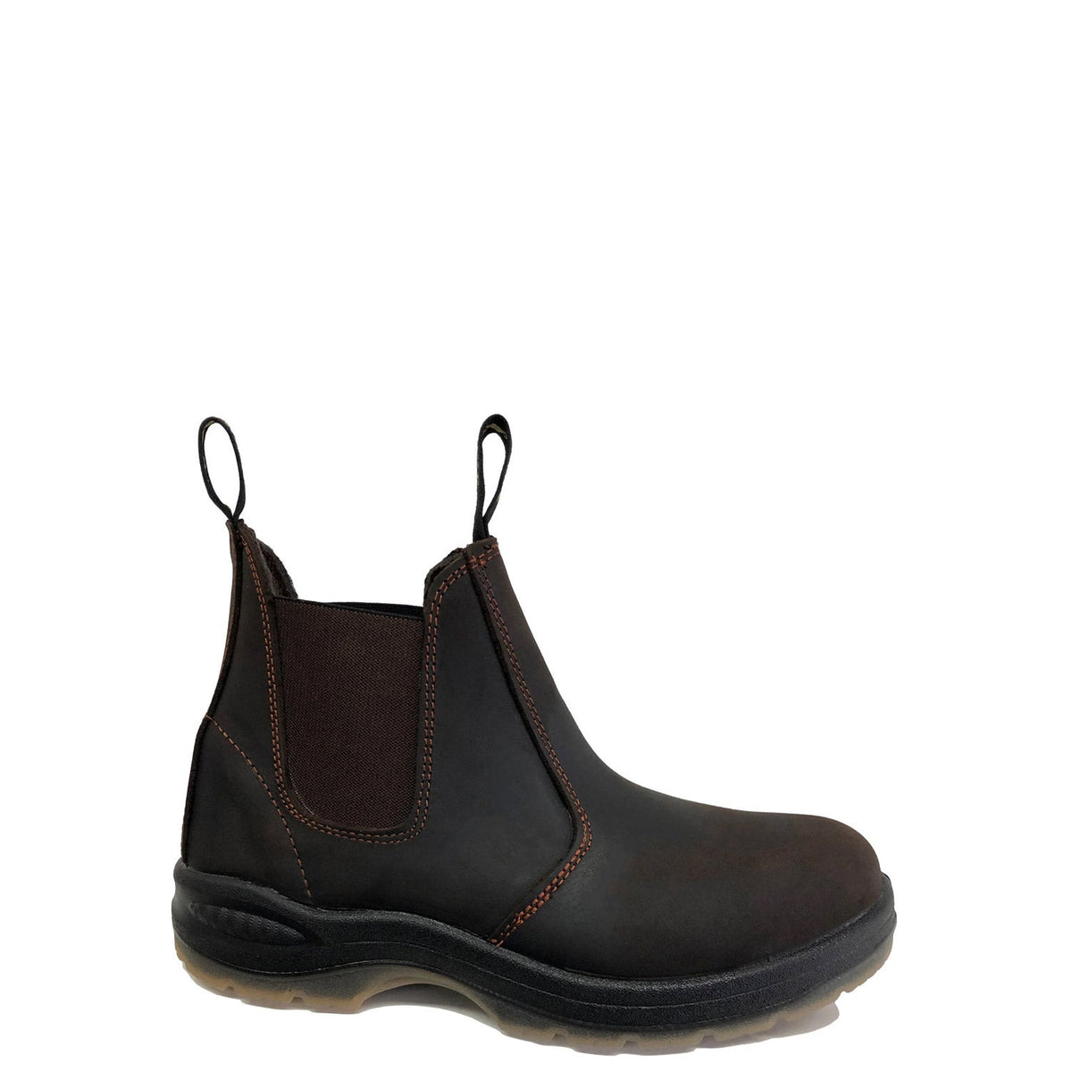 Work Zone Unisex Slip On Steel Toe Chelsea Work Shoe Slip-On Shoes & Clogs Work Zone Black 10 M