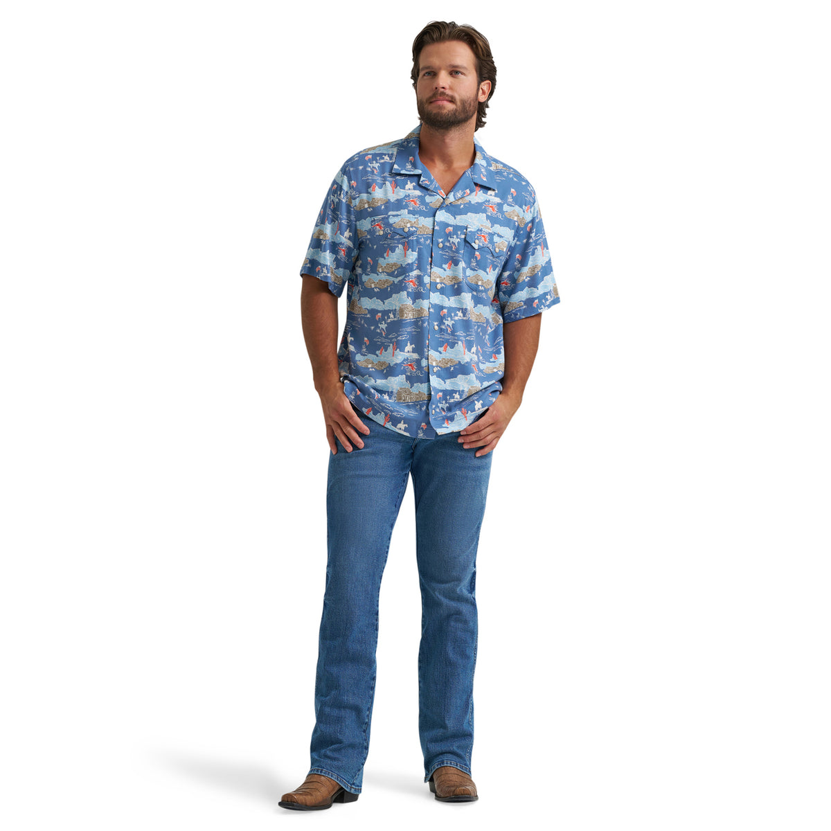 Wrangler Men's Coconut Cowboy Camp Shirt