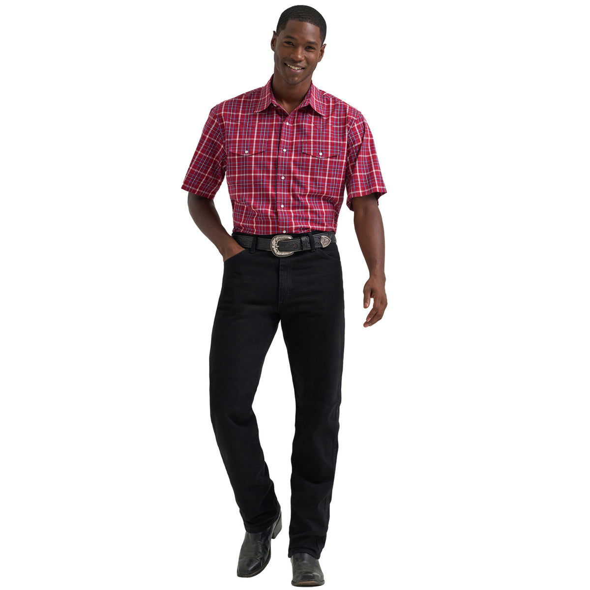 Wrangler Men's Wrinkle Resist Western Pearl Snap Shirt