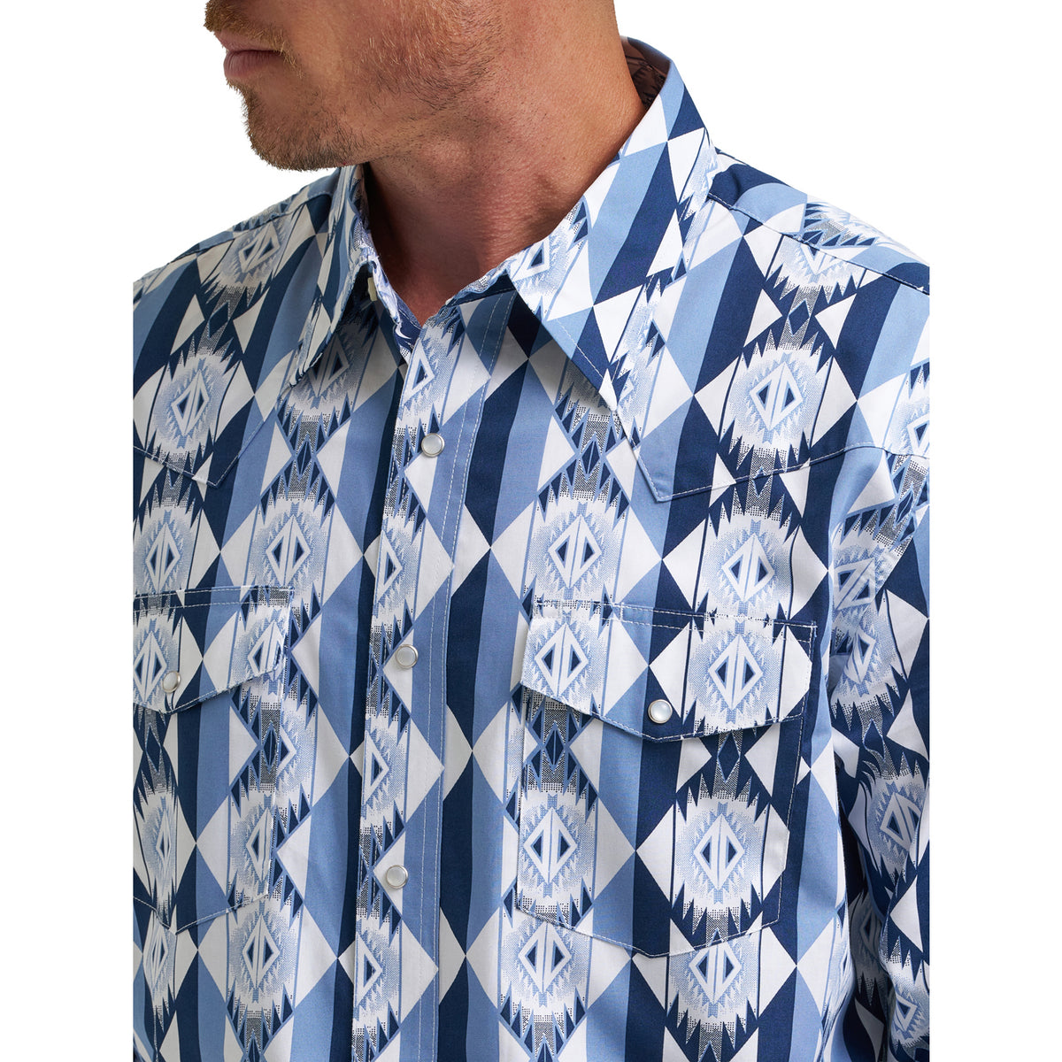 Wrangler Men's Checotah® Long Sleeve Western Snap Printed Shirt