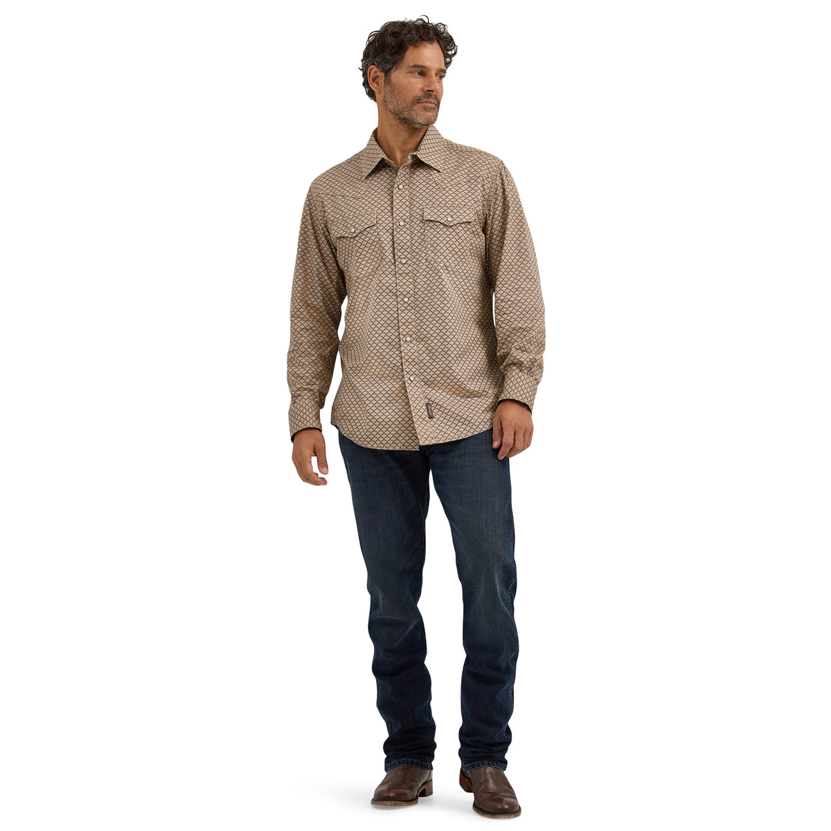 Wrangler Men's Premium Retro Long Sleeve Western Shirt