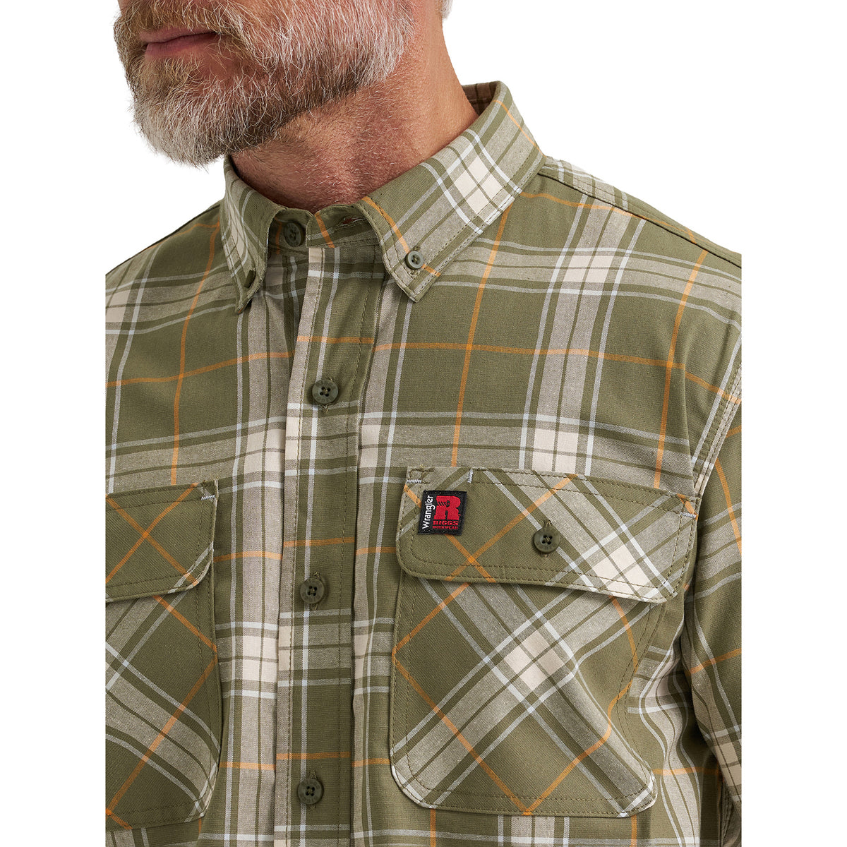 Wrangler Men's RIGGS Workwear® Foreman Plaid Work Shirt Work Shirts Wrangler RIGGS