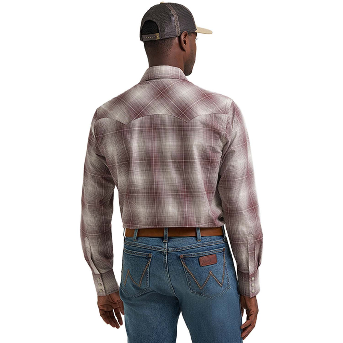 Wrangler Men's Wrangler Retro® Long Sleeve Sawtooth Snap Pocket Western Shirt Work Shirts Wrangler