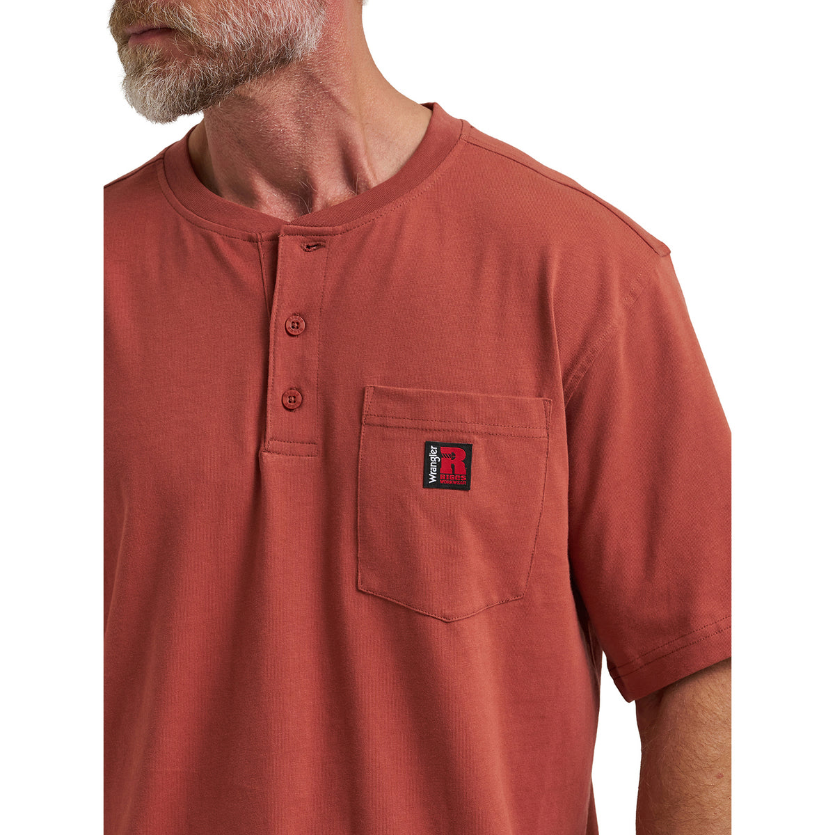 Wrangler Men's RIGGS Workwear® Short Sleeve Relaxed Henley Work Shirts Wrangler RIGGS