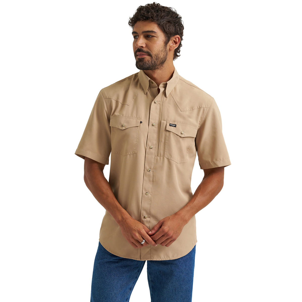 Wrangler Men's All Terrain Gear Men's Performance Shirt Work Shirts Wrangler Travertine 2XL Reg