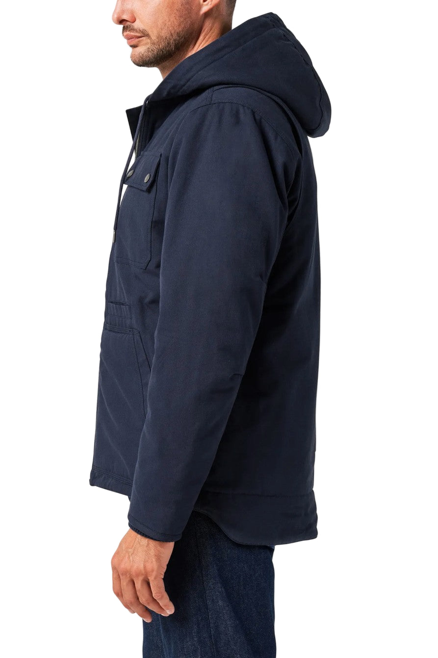 Lucky Brand Workwear Men's Canvas Chore Sherpa Lined Hooded Coat Jackets & Coats Lucky Brand
