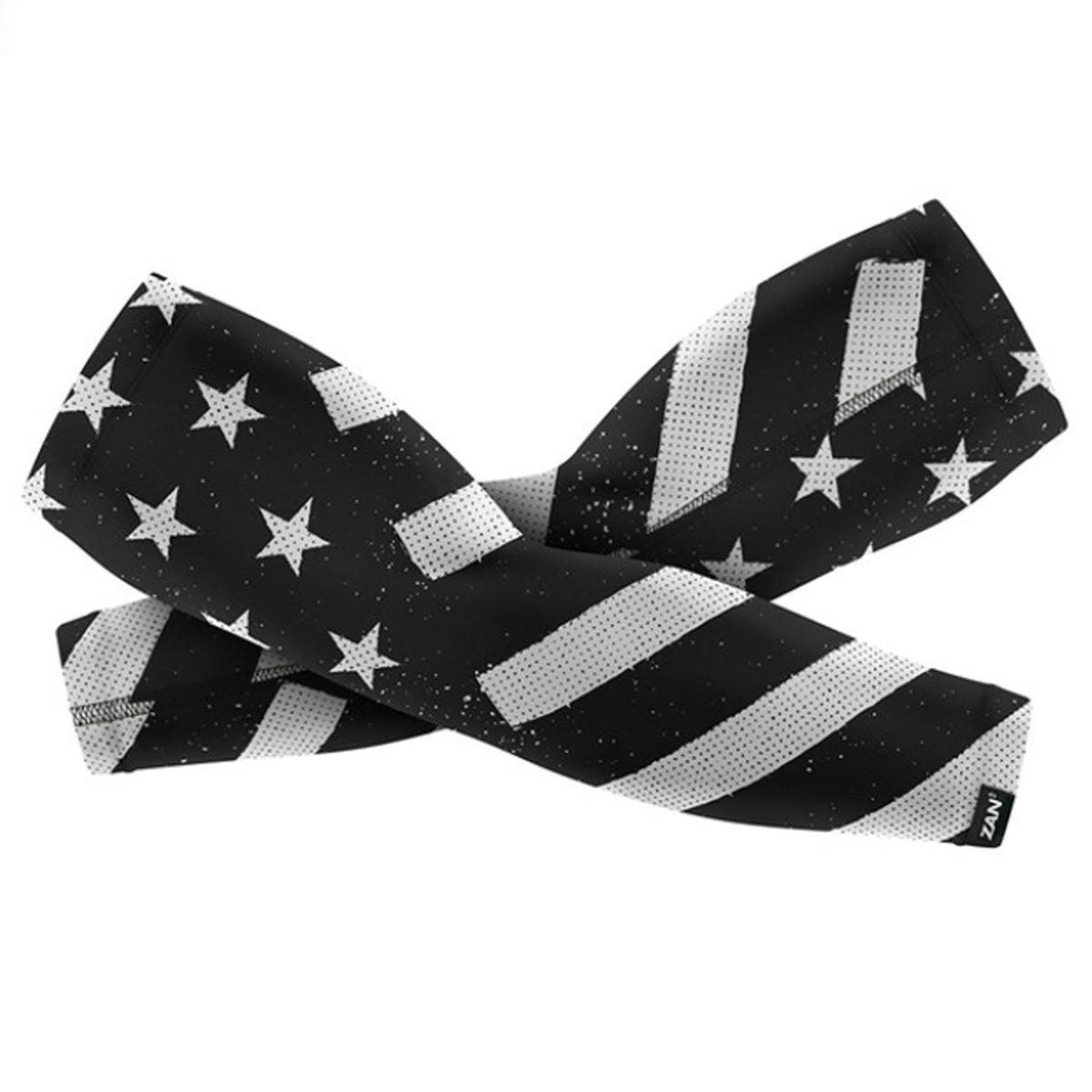 ZAN Headgear Arm Sleeve Sportflex® UPF50+_Black &amp; White Flag - Work World - Workwear, Work Boots, Safety Gear