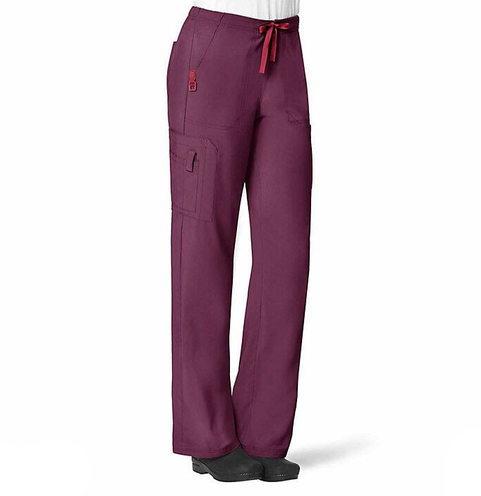 Carhartt Women&#39;s Force® Cross-Flex Utility Boot Cut Cargo Scrub Pant_Wine - Work World - Workwear, Work Boots, Safety Gear