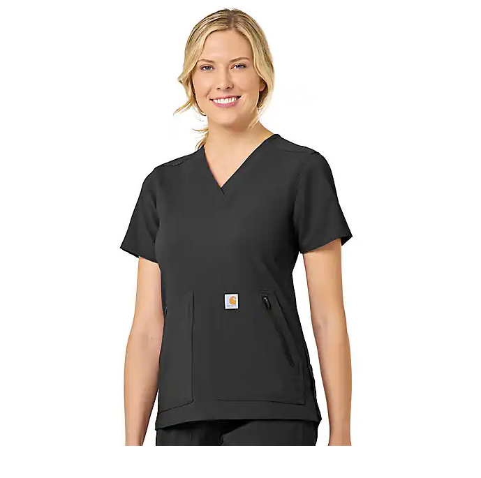 Carhartt Women&#39;s Rugged Flex® 4 Pocket V-Neck Scrub Top - Work World - Workwear, Work Boots, Safety Gear